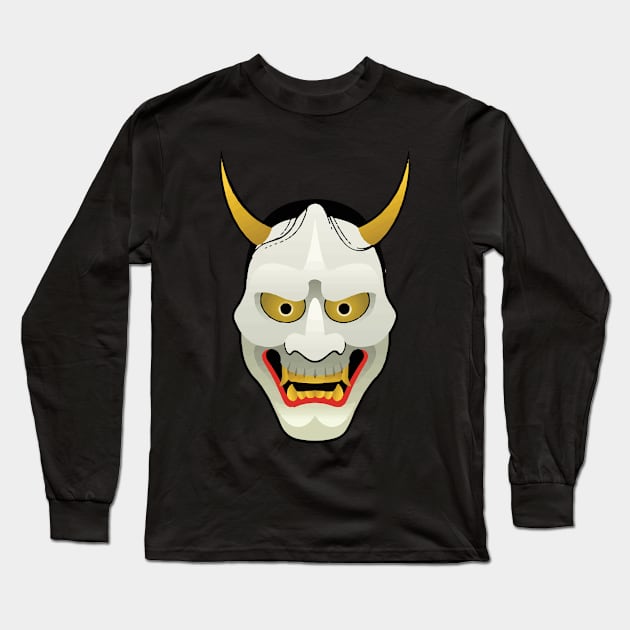 JAPANESE MASK Hennya Long Sleeve T-Shirt by Proadvance